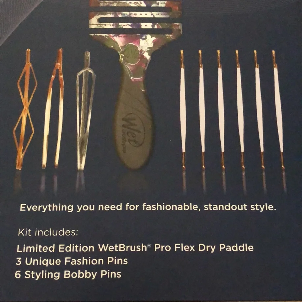 Bio Ionic Limited edition midnight floral kit, brush with fashion pins
